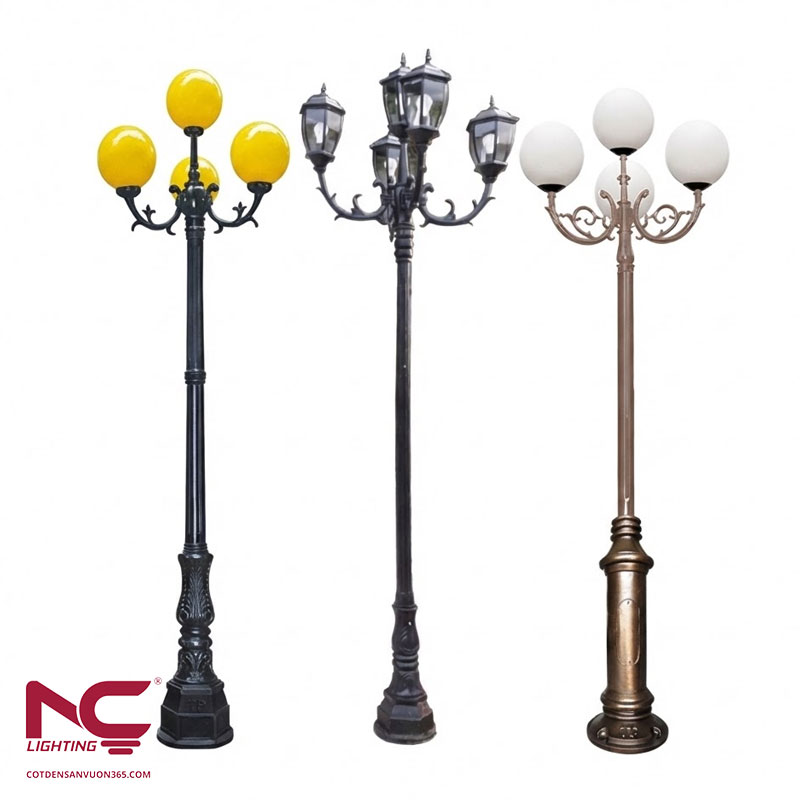 Cột đèn sân vườn 4 bóng 6 Cột đèn sân vườn 4 bóng