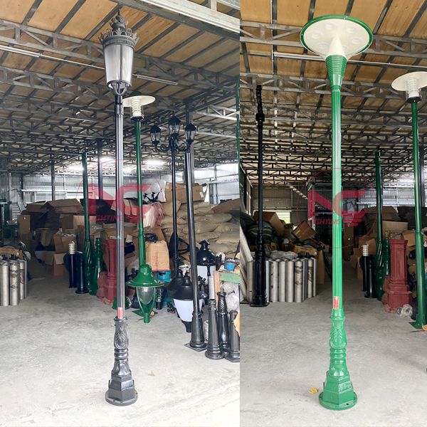 Cột đèn sân vườn 1 bóng 22 cột đèn trang trí 1 bóng dc02, Cột đèn sân vườn 1 bóng