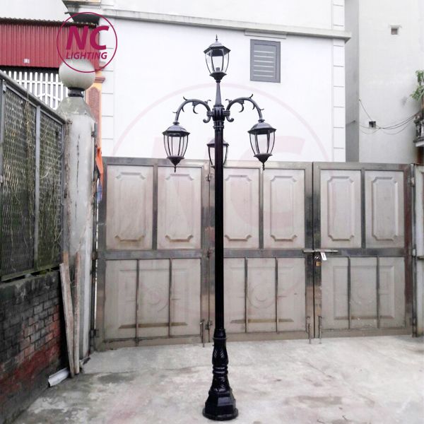 Bền đẹp với 7 cột đèn sân vườn đúc 1 2 3 4 5 bóng giá rẻ 14 cột đèn 9