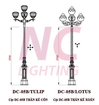 Cột đèn trang trí sân vườn DC-05B 9 Bán cột đèn trang trí sân vườn DC-05B