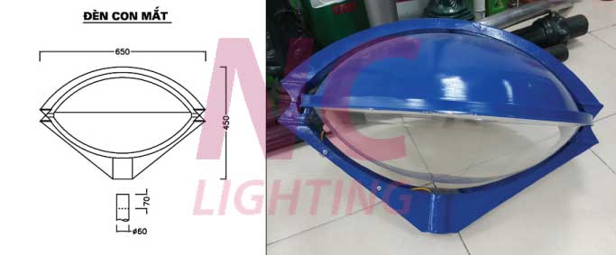 Đèn vườn con mắt 7 Cấu tạo đèn sân vườn con mắt
