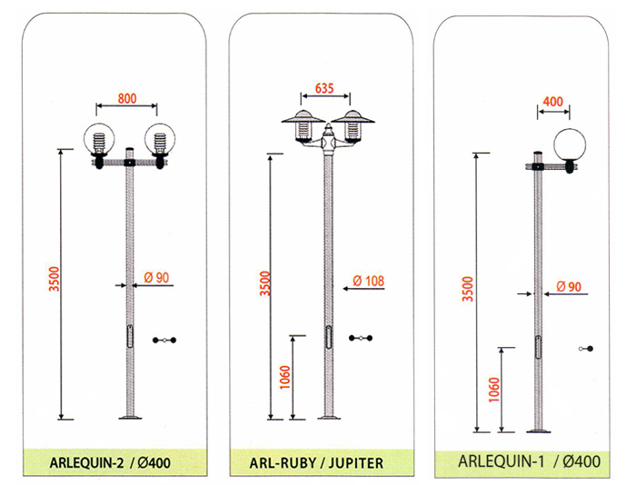 Cột đèn sân vườn ARLEQUIN 7 cot-den-trang-tri-san-vuon-arlequin, Cột đèn sân vườn ARLEQUIN