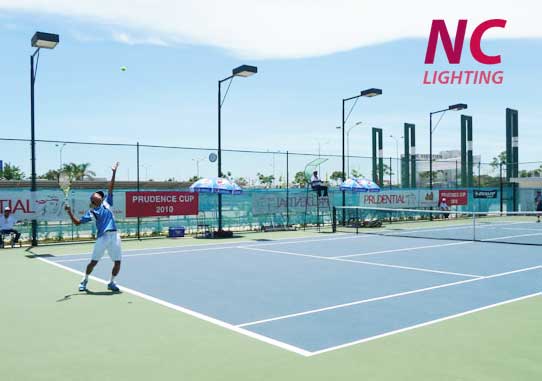 Cột Đèn Cao Áp NC-12 8 NC LIGHTING lắp đặt trụ đèn bát giác NC - 12 cho sân bóng Tennis