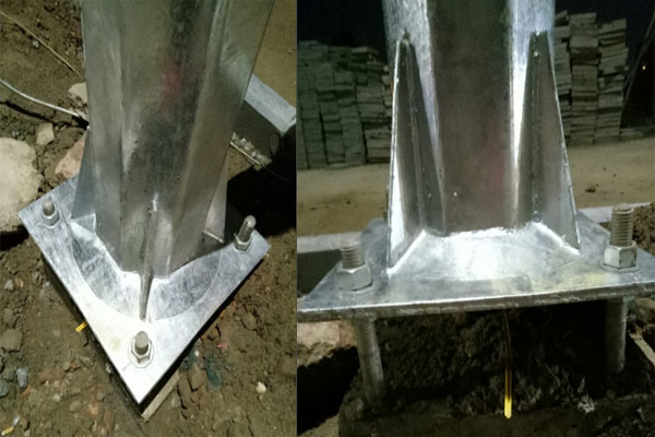 Cột Đèn Cao Áp 8m 9 Kich thuoc mat bich de