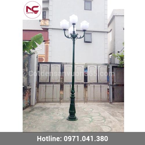 Các mẫu cột đèn trang trí sân vườn bằng nhôm và gang 2 cot den san vuon dc06 gia re, cột đèn trang trí sân vườn bằng nhôm và gang