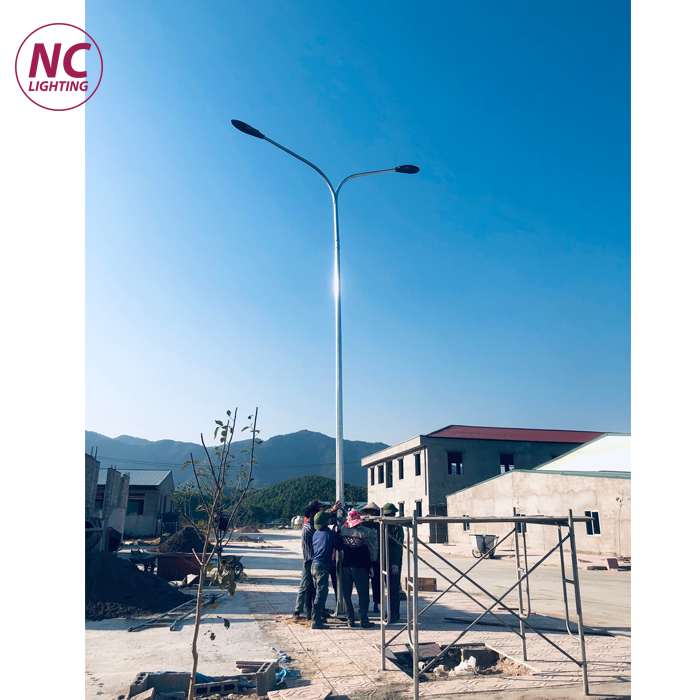 Top 8 cột đèn cao áp giá rẻ 4 Cột đèn đường thép kiểu liền cần