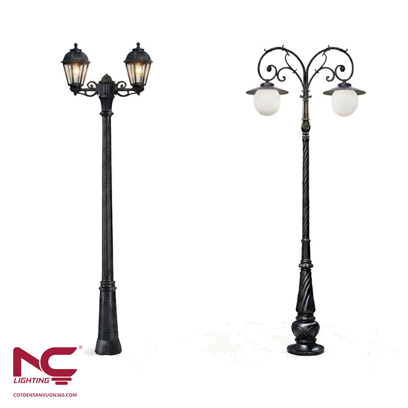 Cột đèn sân vườn 2 bóng 6 Cột đèn sân vườn 2 bóng
