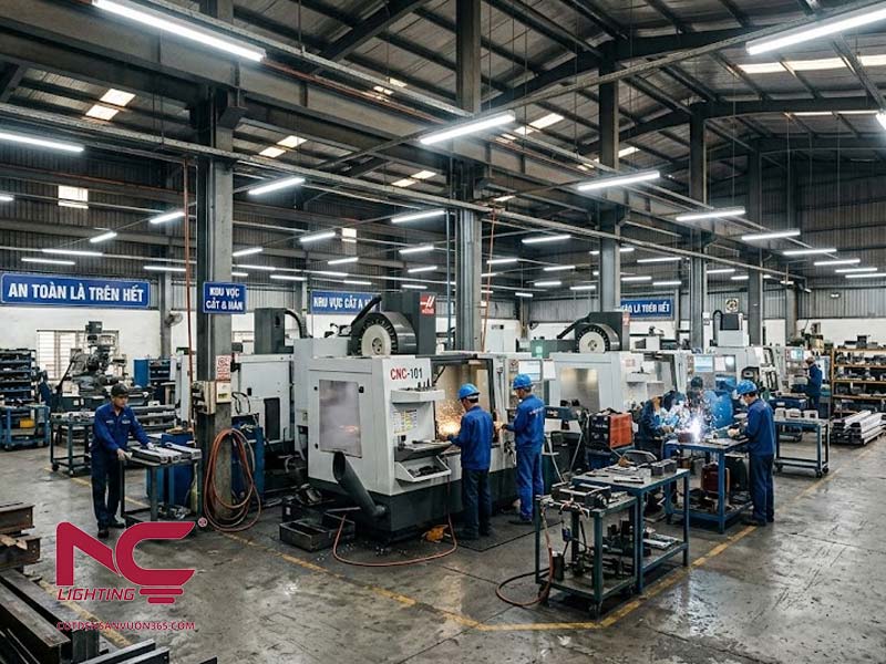 Tiêu chuẩn chiếu sáng là gì? Bảng độ rọi theo TCVN mới 2026 3 Nhà Xưởng Và Sản Xuất (
